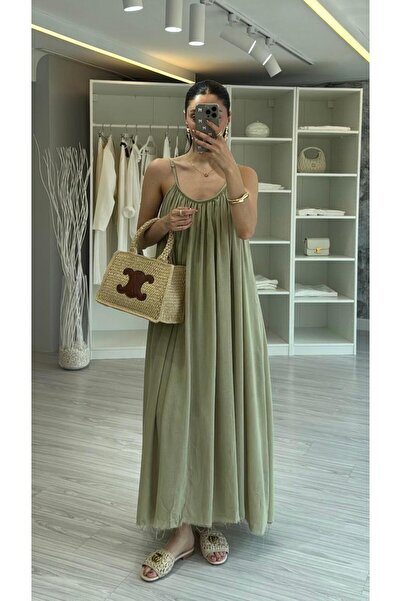 LUUNA STORE Βαμβακερό Φόρεμα - Χακί