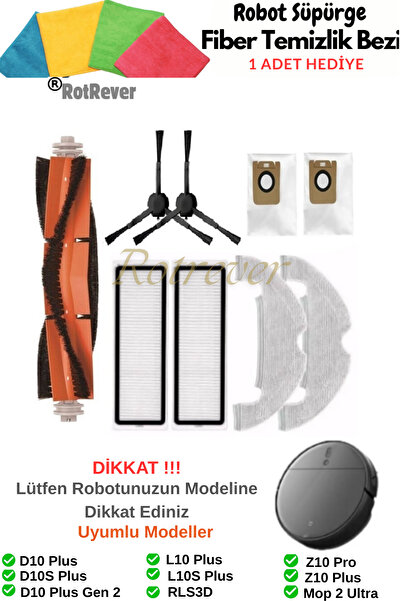 RotRever Set de perie, filtru, mop, sac de praf compatibil cu Xiaomi Mi Robot...