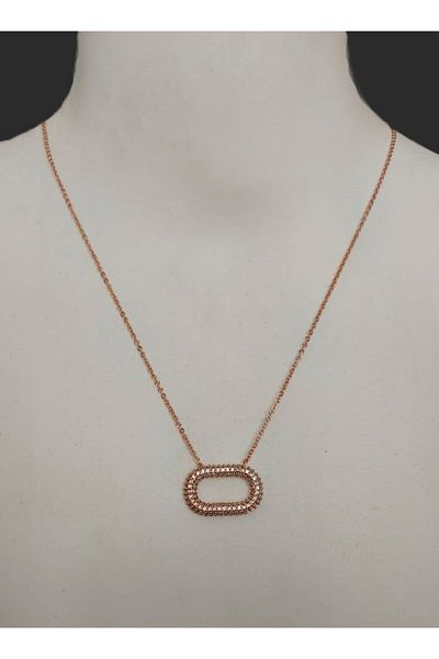 By Piera Pink Steel Necklace