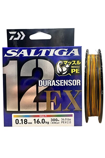 daiwa Saltiga Dura 12 Braid 2.0PE 0.18mm 300m Multi Color İp Misina