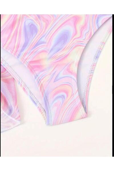 3b kids mayoo bikiniii ομαδική φούστα μπουστάκι ροζ χρώμα νεαρή κοπέλα παιδικά ρούχα παραλίας