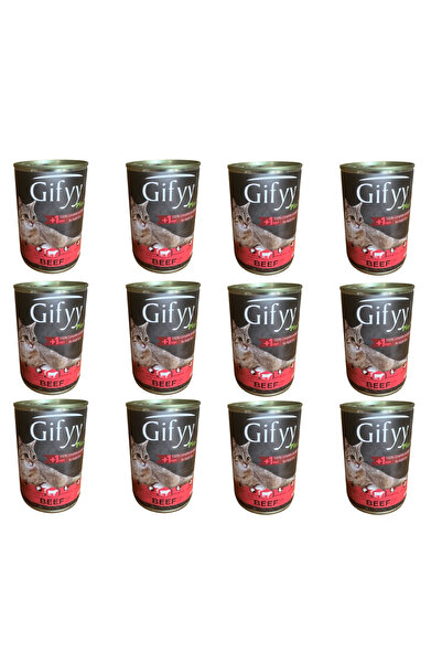 giffy 400 gr Biftek Parçalı Kedi Yaş Mama 12 adet