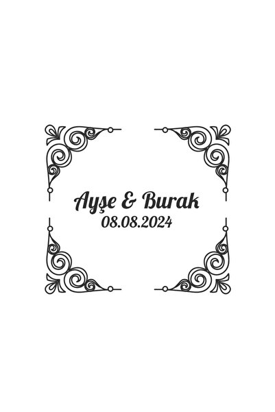 Reysa Tasarım Red Fruity Oval Winter Sticker Henna Engagement Wedding 3X3Cm C...
