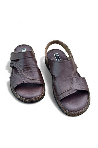 PATRON SHOES Men's Genuine Leather Back Slip Slippers