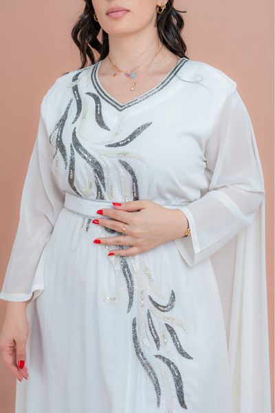 IKKXA Belted Elegant 2-Piece Kaftan