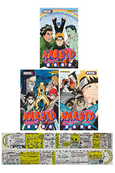 Gerekli Şeyler Yayıncılık Naruto 54-55-56. Ciltler Manga Seti + Mat. Öğreten ...
