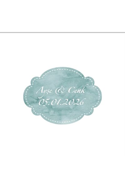 Reysa Tasarım سلسلة مزدوجة مضفرة مربعة الشكل هينا خطوبة زفاف 3 × 3 سم علامة خ...