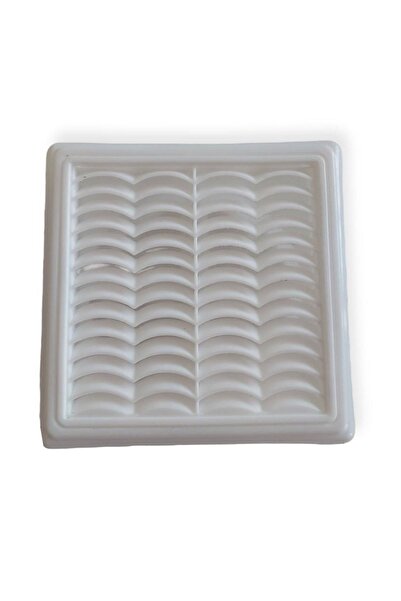 evdi Kare Baca Kapağı Duvar Menfezi Ayarlı BEYAZ - Flitreli