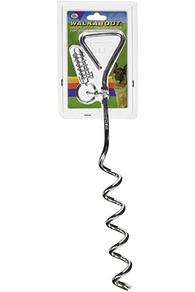 Four Paws وتد ربط حلزوني للمشي بطول 19 بوصة