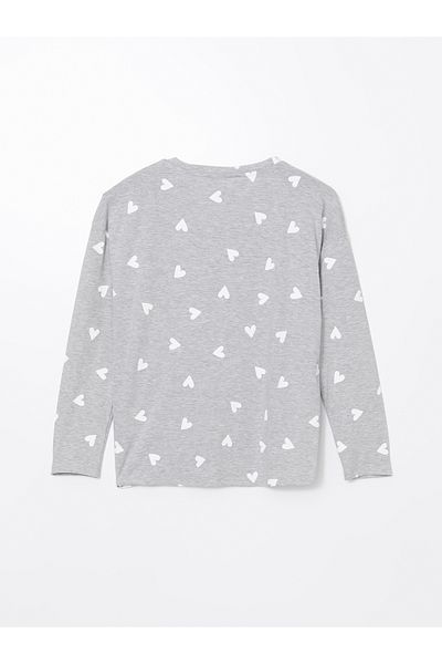 LC Waikiki Crew Neck Printed Women's Pajama Top