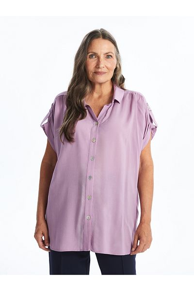LC Waikiki Plain Short Sleeve Poplin Women's Shirt