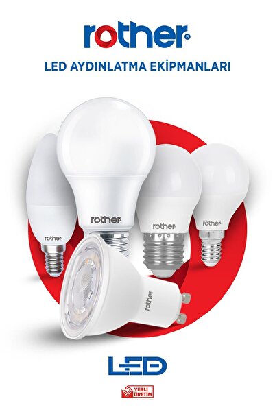 Rother RTL01125 Rother A60 LED Ampul 15W E27 1520 Lümen 3000K Sarı Işık - Enerji Tasarruflu Ampul
