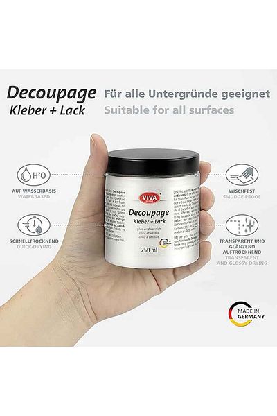 Viva Decor Adeziv și lac lucios pentru decoupage VIVA DECOR, 250ml