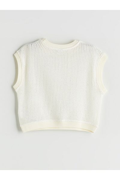 LC Waikiki Crew Neck Mesh Look Girl's Undershirt