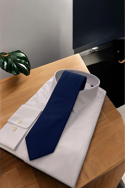 Sarar Small Shawl Pattern Renge Color Navy Blue Tie