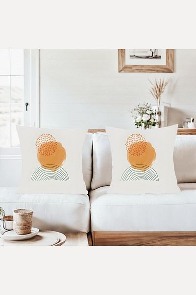 on the clouds Minimal Abstract Modern Combination Hidden Zippered Throw Pillow Cover Sofa Pillow Case Set (2Pcs)