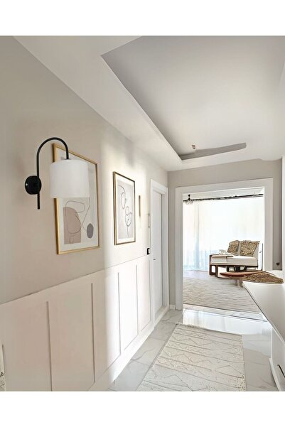 Ömür Avize حامل أسود حر مع شمعدان أبيض