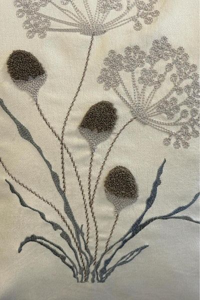 Çeyiz Diyarı Față de pernă din lenjerie brodată Pars Lux 45x45 cm