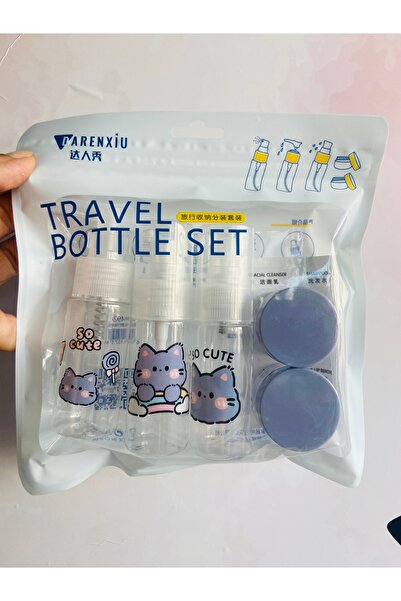 synshop 5Adet Seyahat Tipi Doldurulabilir Krem Şampuan Duş Jeli Sprey Losyon ...