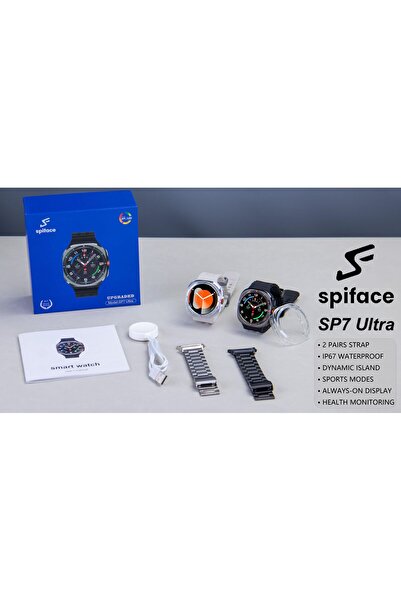Marka Aksesuar SPİFACE SP7 ULTRA BİLDİRİM GÖRME SESLİ KONUŞMA İOS-ANDROİD UYU...