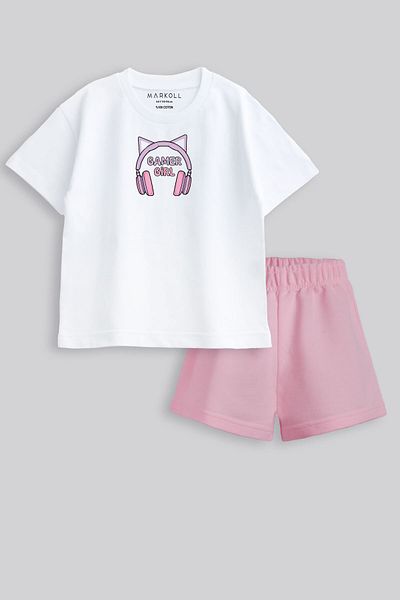 MARKOLL 5-12 years short sleeve summer children's bottoming set with shorts