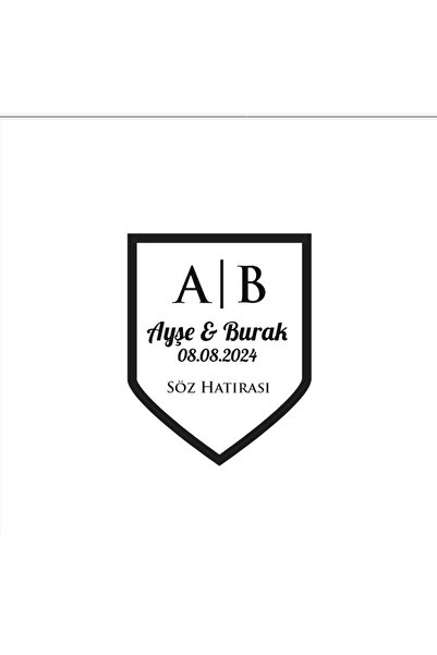 Reysa Tasarım ختم شعار الزفاف ذو الرأس المدبب مقاس 3 × 3 سم ملصق مخصص / 50 قطعة