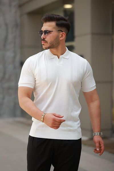 Aymood Men's Nurse Collar Short Sleeve T-Shirt