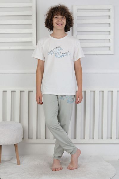 ZUZUNGA Printed Boys' Pajama Set White
