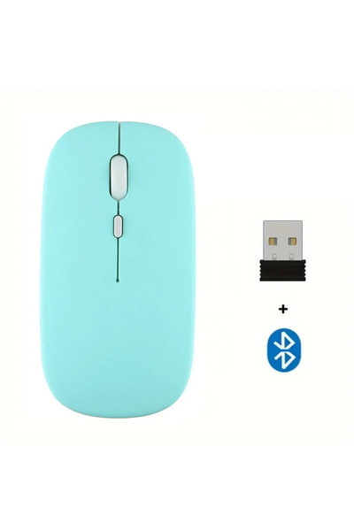 m.tk moveteck Tablet Telefon Laptop Windows Uyumlu Kablosuz Şarjlı Slim Renkli Bluetooth Mouse Fare