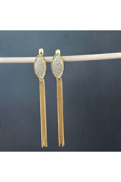 argint 925 Long earrings with stones