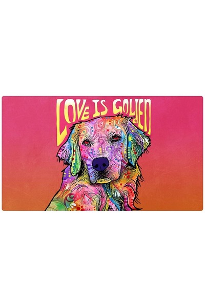 Drymate سجادات للكلاب Love Is Golden مقاس 16 × 28 بوصة / 40 × 71 سم