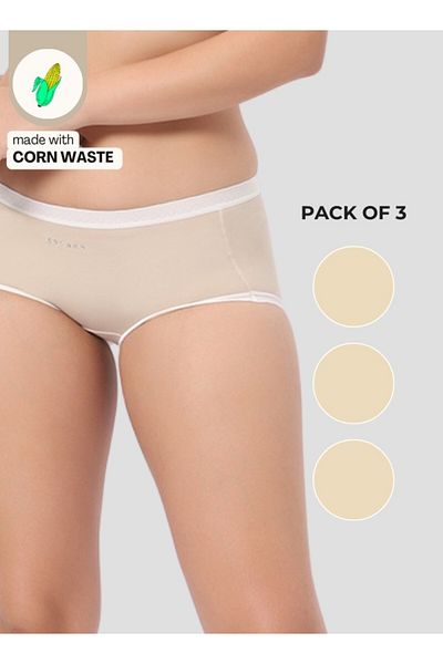 Intimate Queen Corn Bae Lacy Boyshorts – CloudSoft Luxury, Made from Corn Fiber | No Roll-Ups (Pack Of 3)
