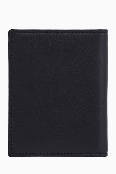 DAMY Genuine Leather Vertical Men's Wallet – Credit Card Holder, Paper Money Compartment Wallet 216 - Black