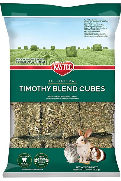 kaytee مكعبات تيموثي من تبن الحيوانات الصغيرة 6/1 رطل 500 جرام