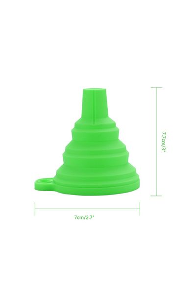 Ayver 3 Pcs Practical Foldable Silicone Accordion Funnel Easy Use Kitchen Funnel
