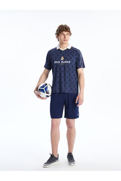 LC Waikiki Tricou pentru fani pentru bărbați cu guler polo Real Madrid imprimat