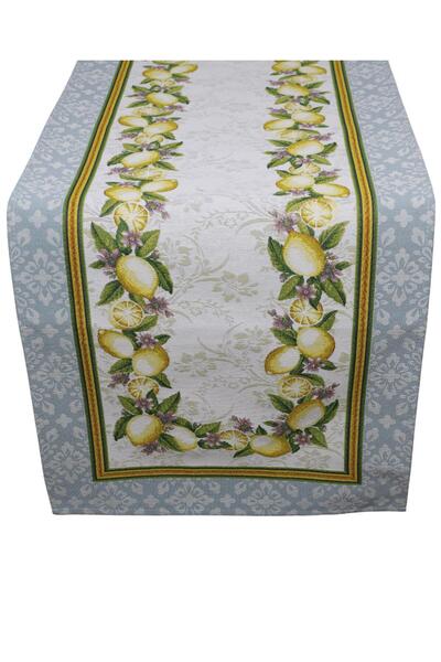 Believe مفرش جداري منسوج من قماش الجاكار باللون الليموني، لون أصفر فاكهي 45*120