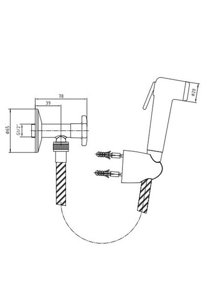 Eca Spiral Bidet Faucet Matte Black 102111084C1