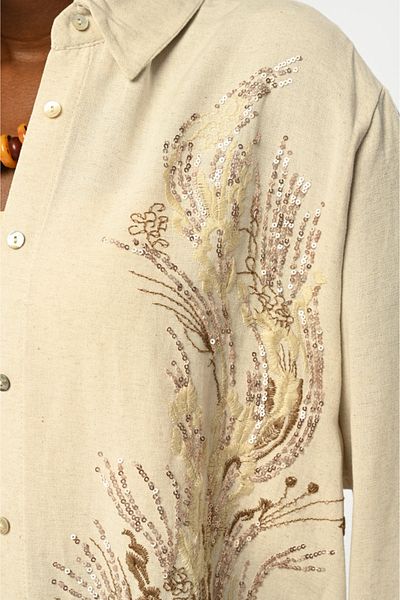 Orfeo Negro Embroidered Linen Shirt