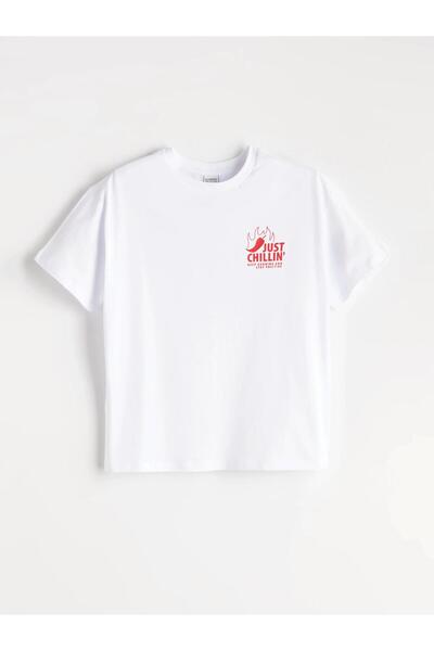 LC Waikiki Момичешка тениска с кръгло деколте