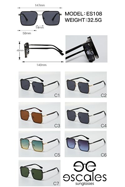 Escales Unisex Uv 400 Protected Police Sunglasses