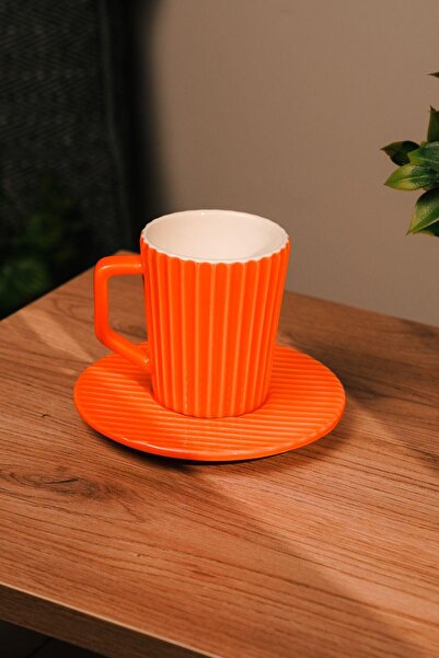 Love Bundles كوب سيراميك برتقالي (200 مل) 2 قطعة