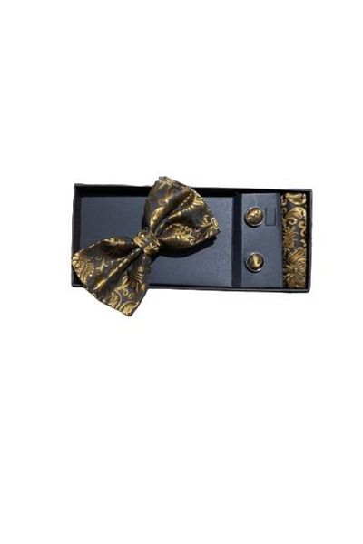 OEM Men's Bow Tie/Handkerchief/Button Set