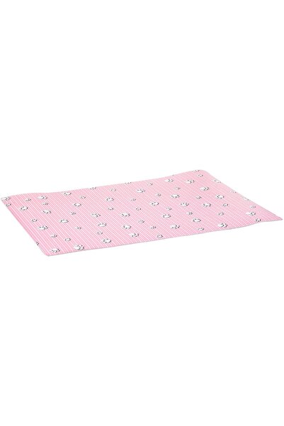 Drymate Pink Paw Stripe Dog Crate Mat 15 X 22 in