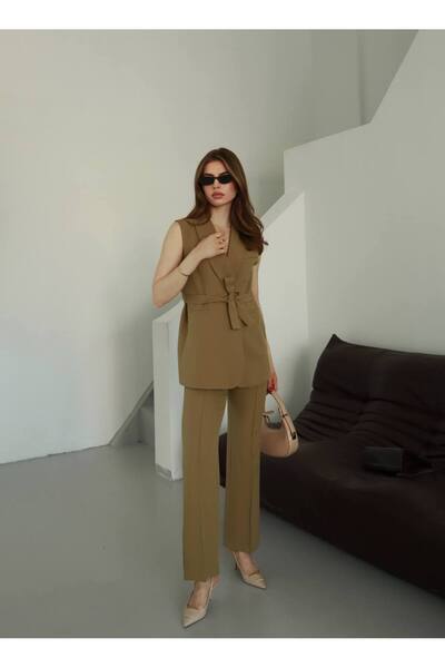 ZF BUTİK Двохкомпонентний блейзер з поясом і жилетом