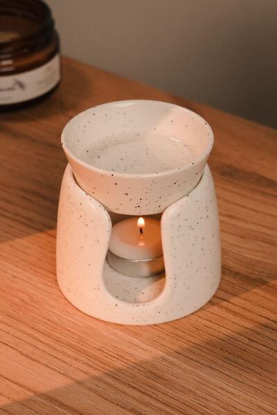 Love Bundles Beyaz Özel Tasarım Seramik El Yapımı Buhurdanlık | Mumluk | Deko...