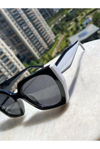 Merand Black and White Oversize Women's Sunglasses – Uv400 Protection