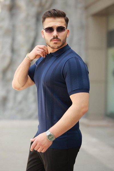 Aymood Men's Nurse Collar Short Sleeve T-Shirt