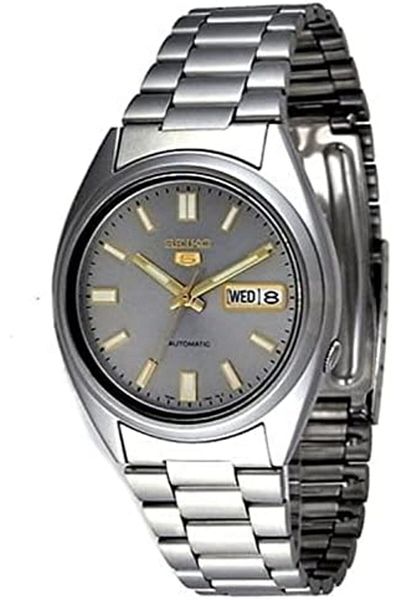 Seiko Men's Grey Dial Stainless Steel Band Watch, SNXS75K1