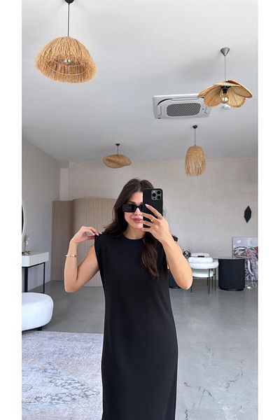 Buket Teke Rochie modală căptușită neagră